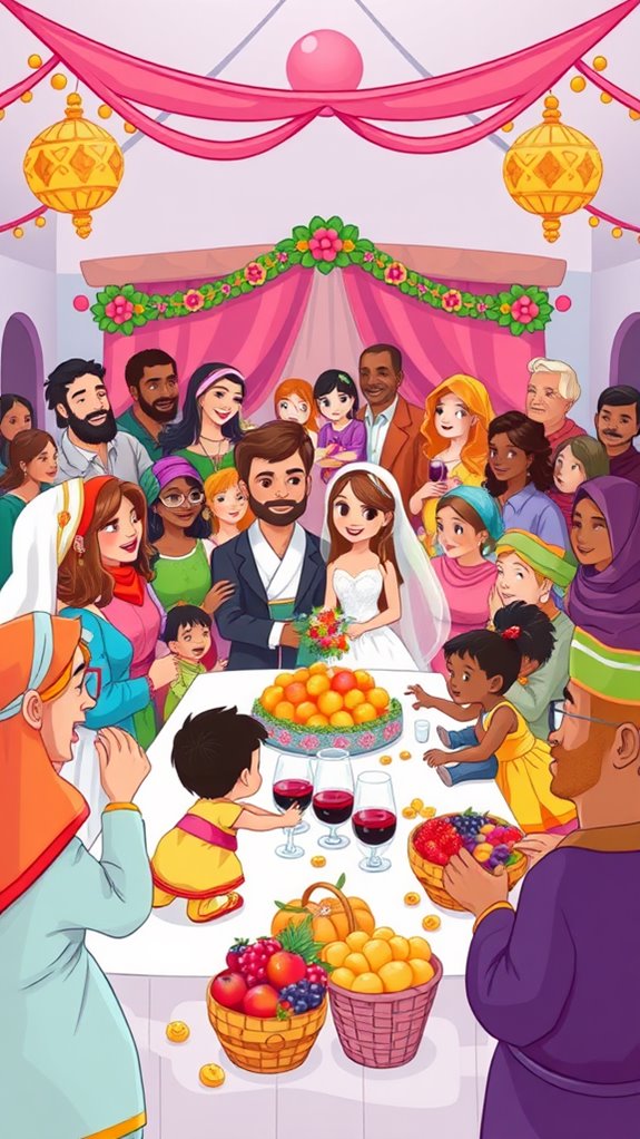 charming wedding celebration scene