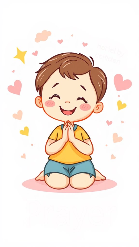 child praying doodle art