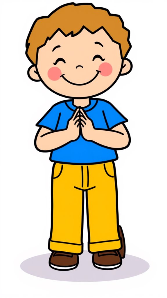 child praying stick figure