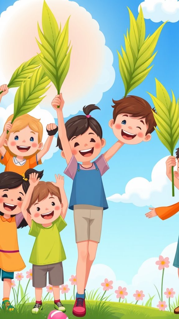 children celebrating jesus resurrection