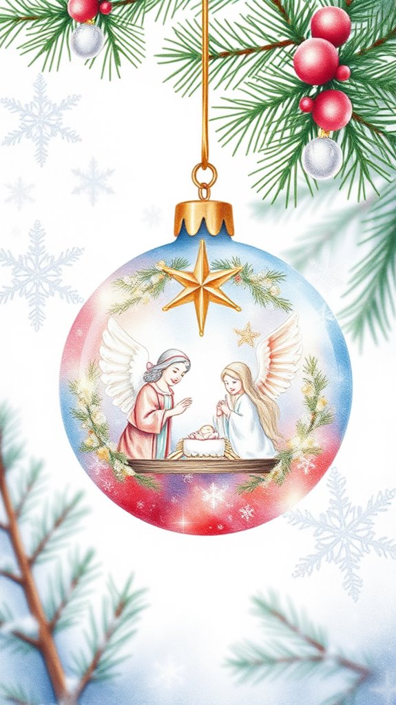 christmas ornament watercolor art