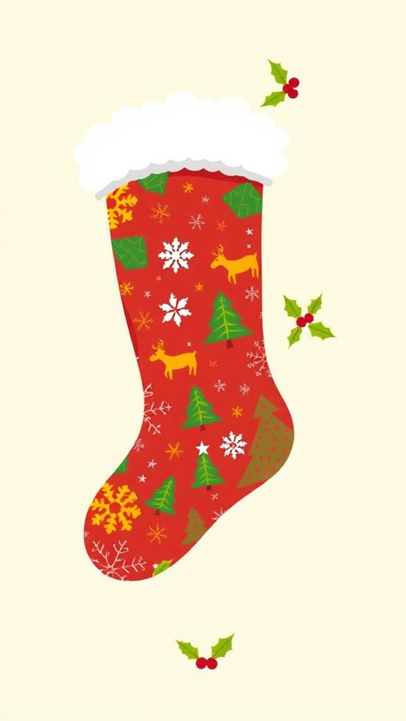 christmas stocking clipart design