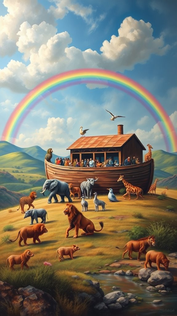 colorful animal filled scene