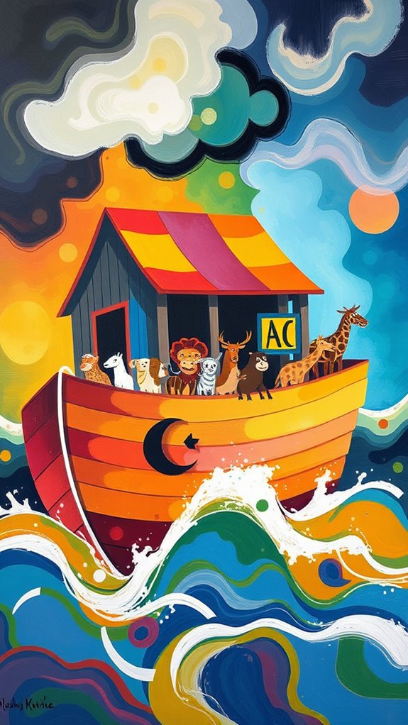 colorful animal themed artwork