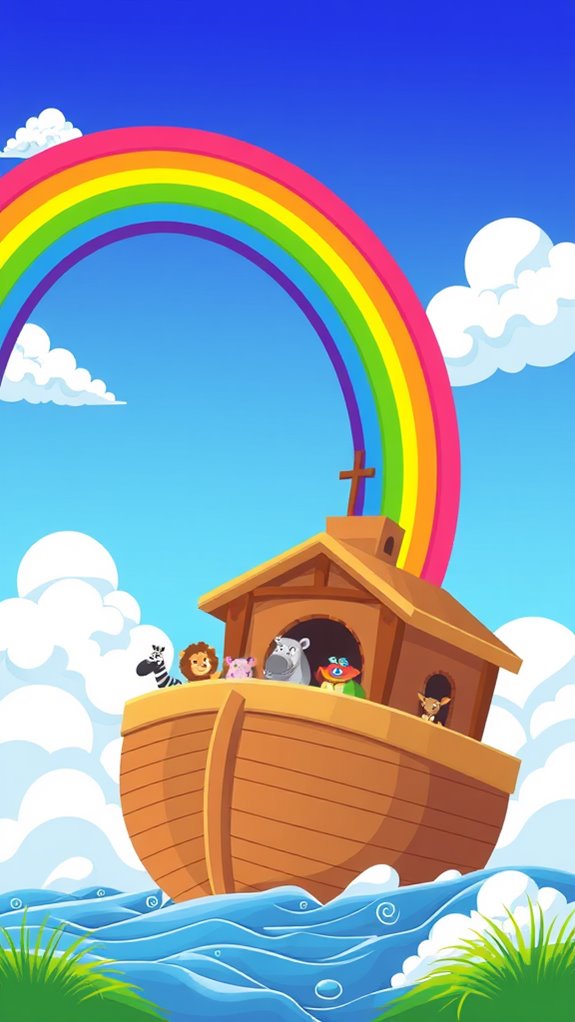 colorful ark illustration design