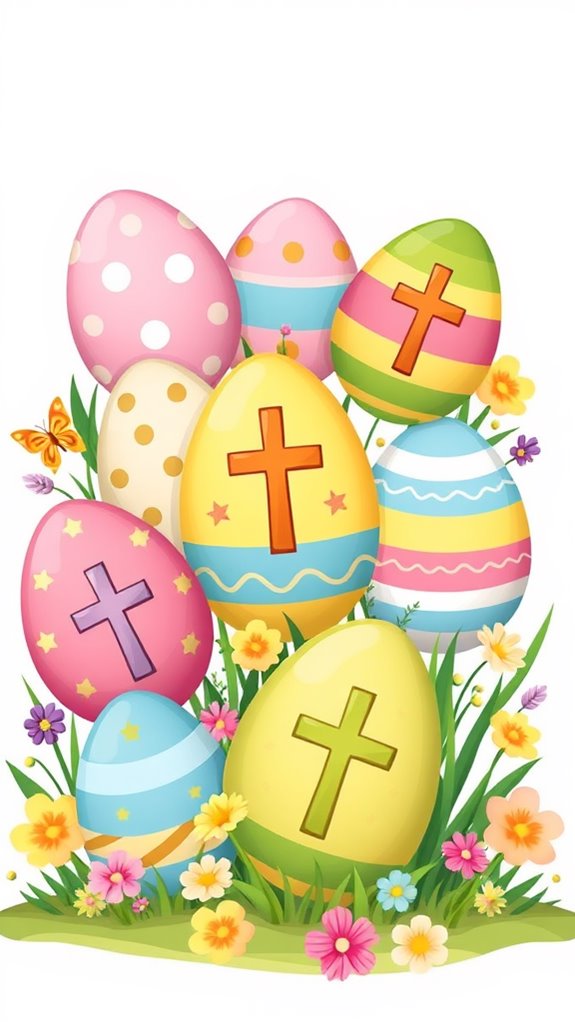 colorful cartoon egg designs