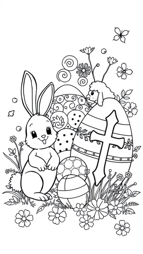 colorful easter animal art