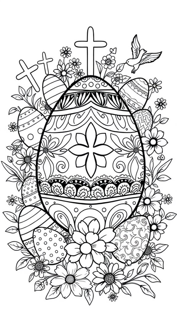 colorful easter egg art