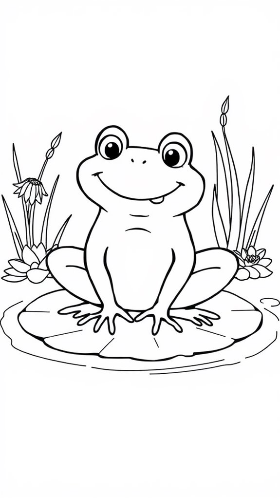 colorful frog art template