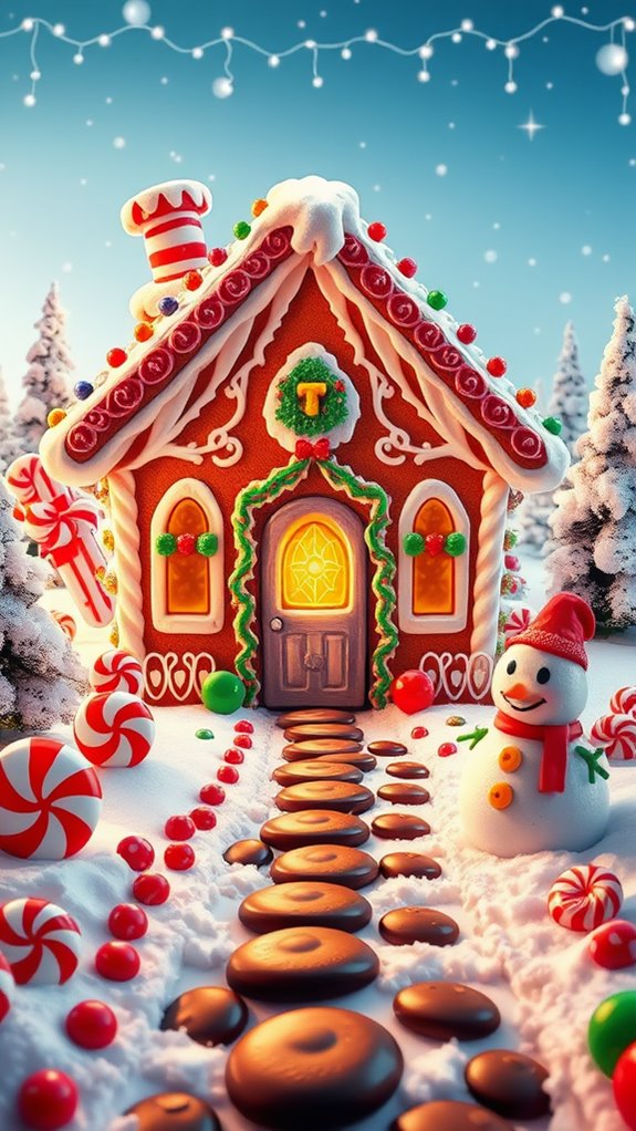 colorful gingerbread house image