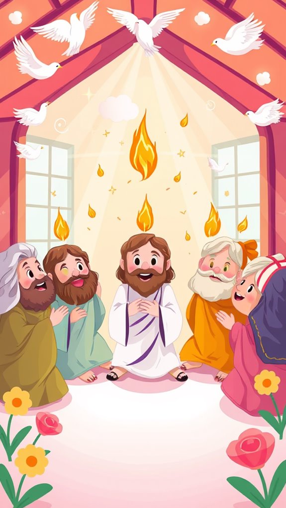 colorful pentecost illustration design