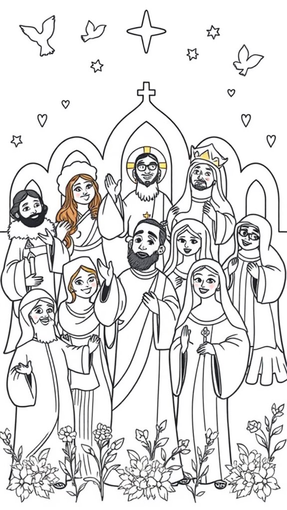 colorful saints art activity