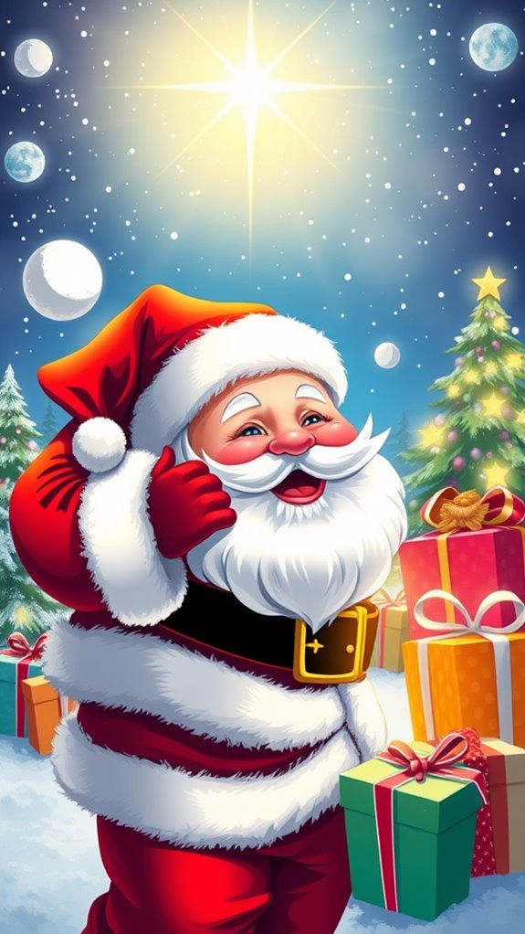 colorful santa claus illustration