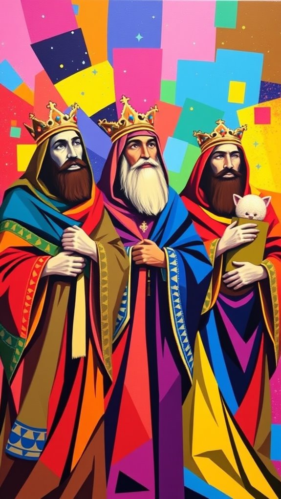 colorful wise men artwork