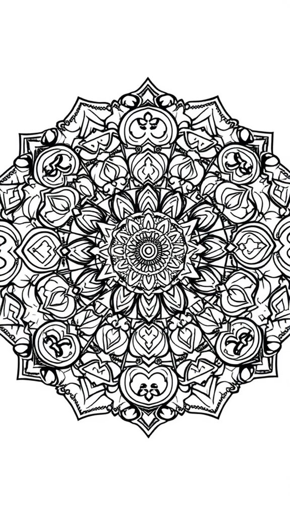 coloring mandala commandments page