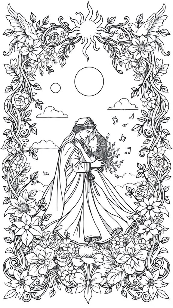 coloring page for song