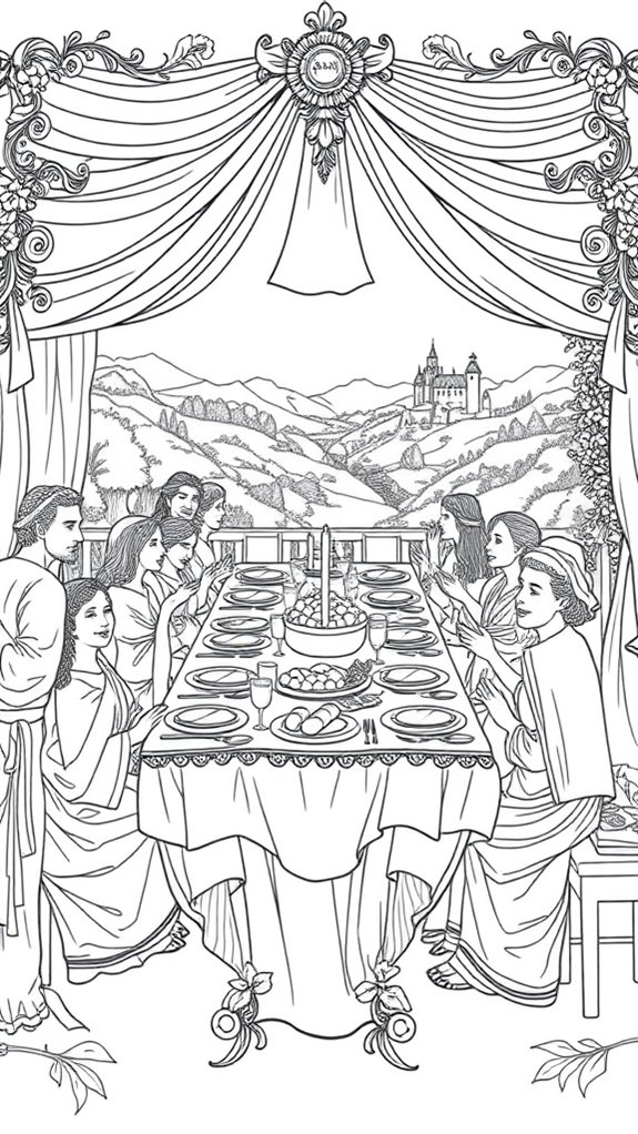 coloring page invitation design