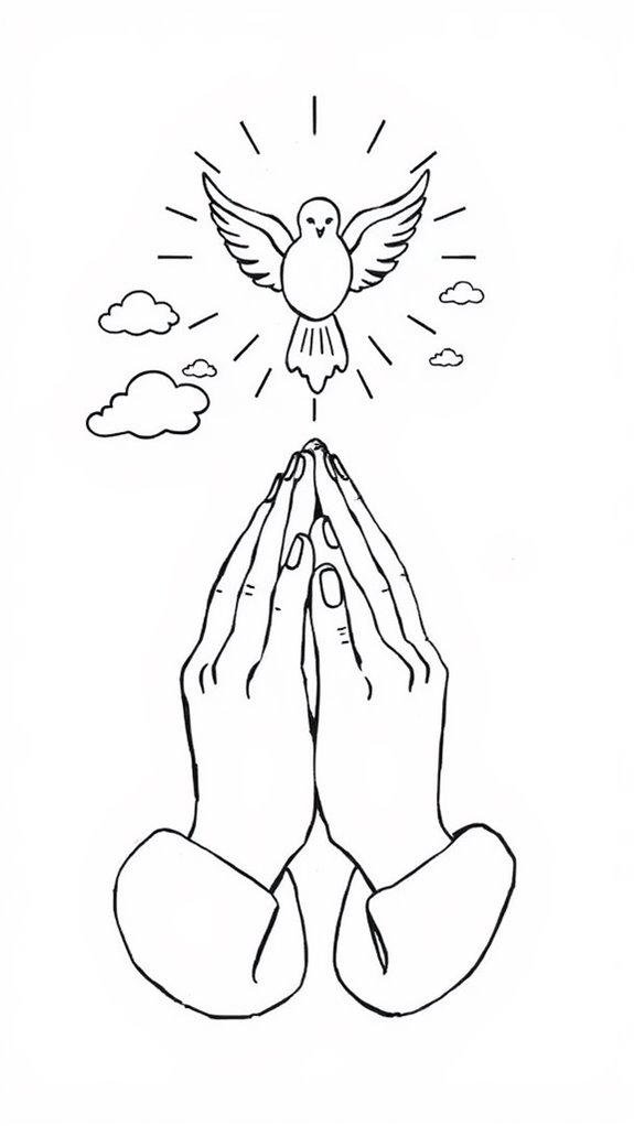 coloring page prayer activity