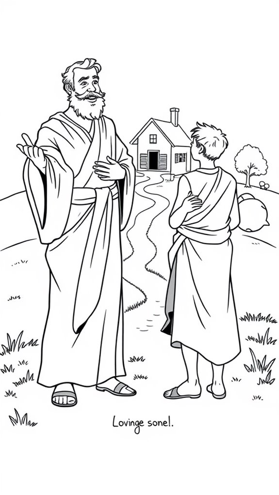 coloring page prodigal son