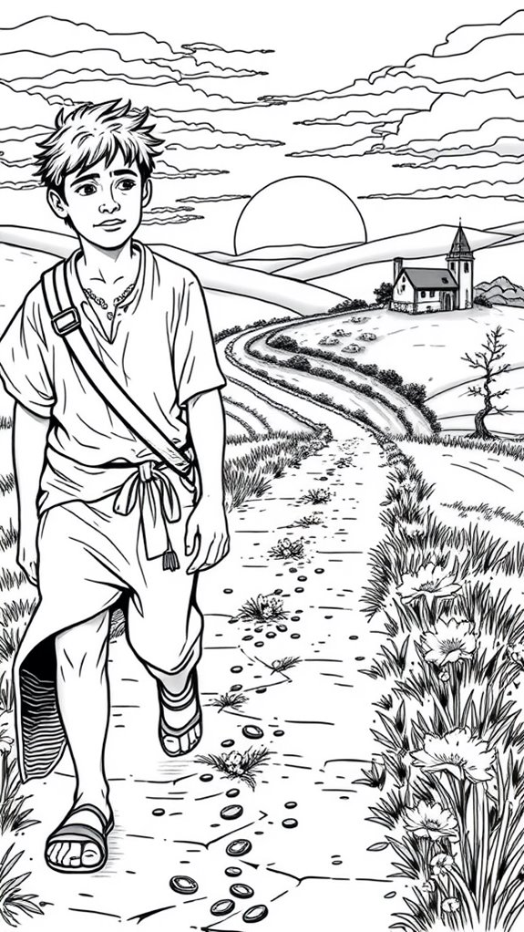 coloring page prodigal son
