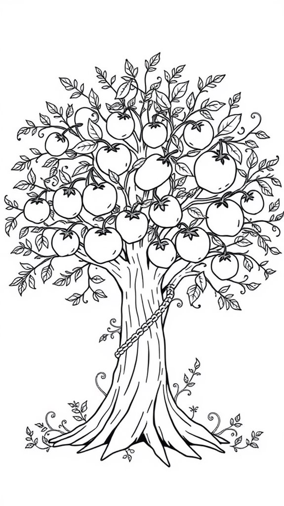 coloring page spiritual fruit