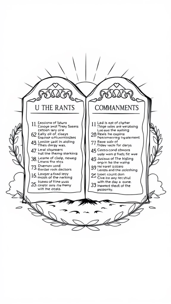 coloring page ten commandments