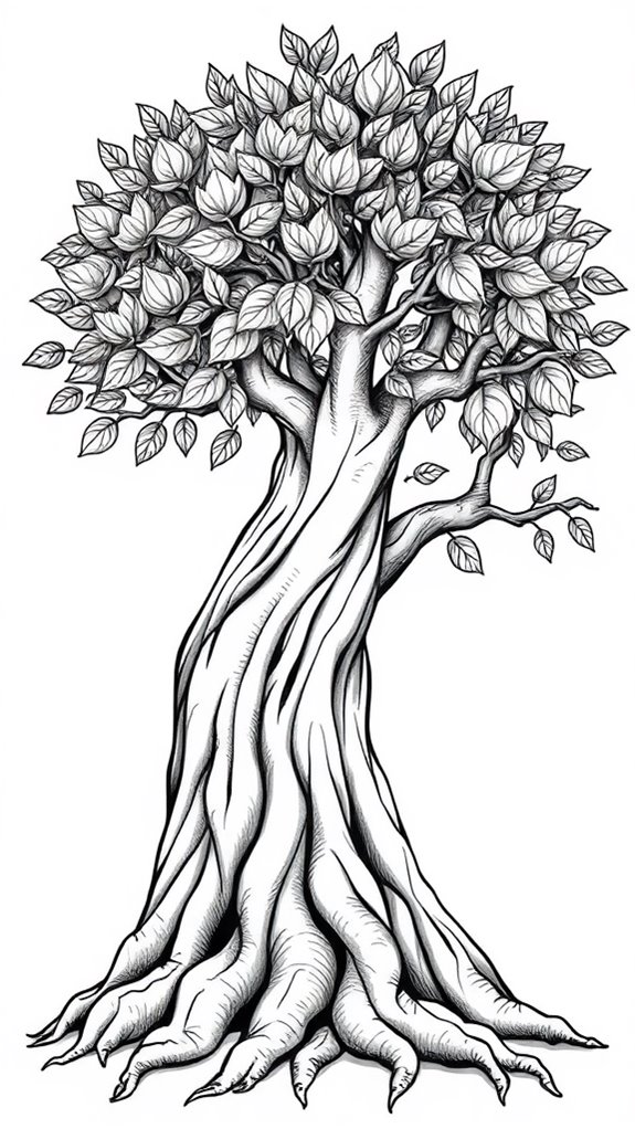 coloring page tree life