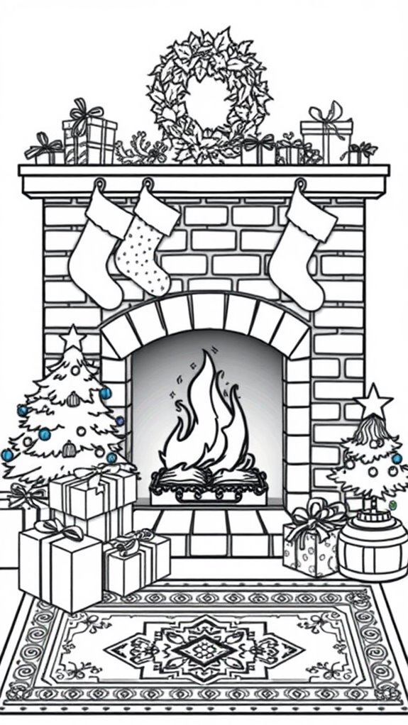 cozy christmas eve scene