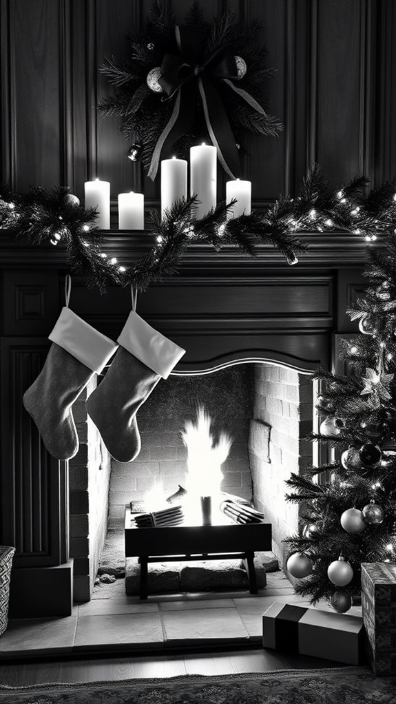 cozy monochrome holiday ambiance