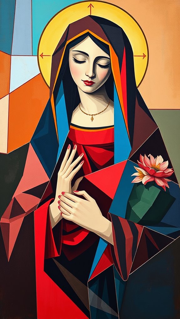 cubist virgin mary artwork