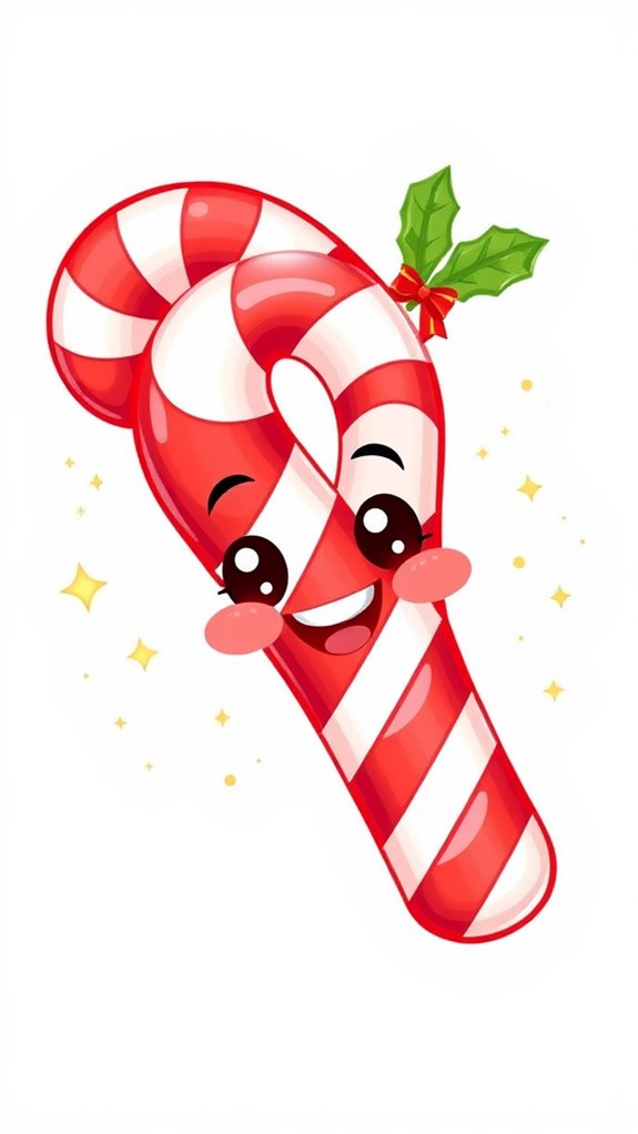 cute cartoon candy canes