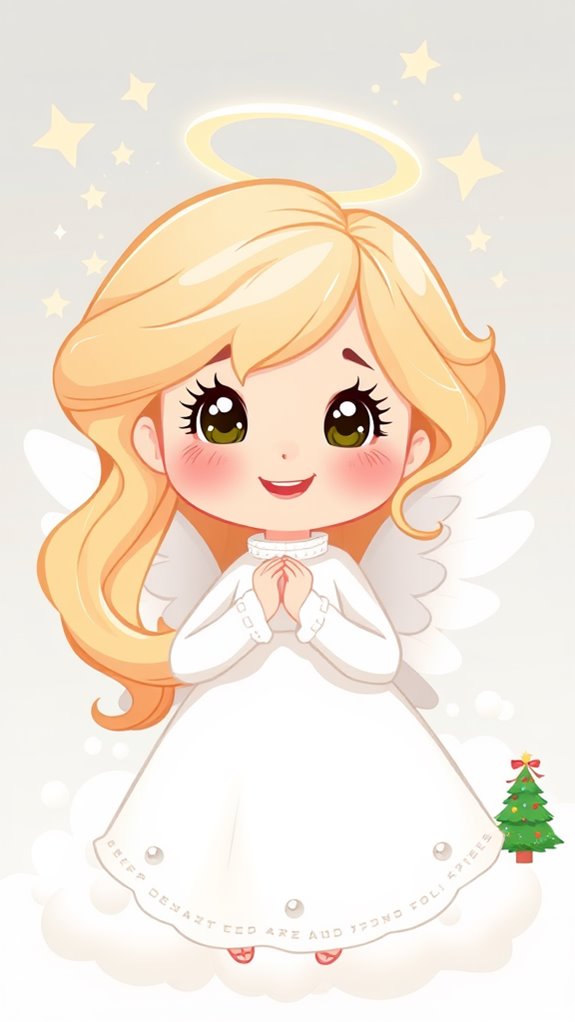 cute cartoon christmas angel