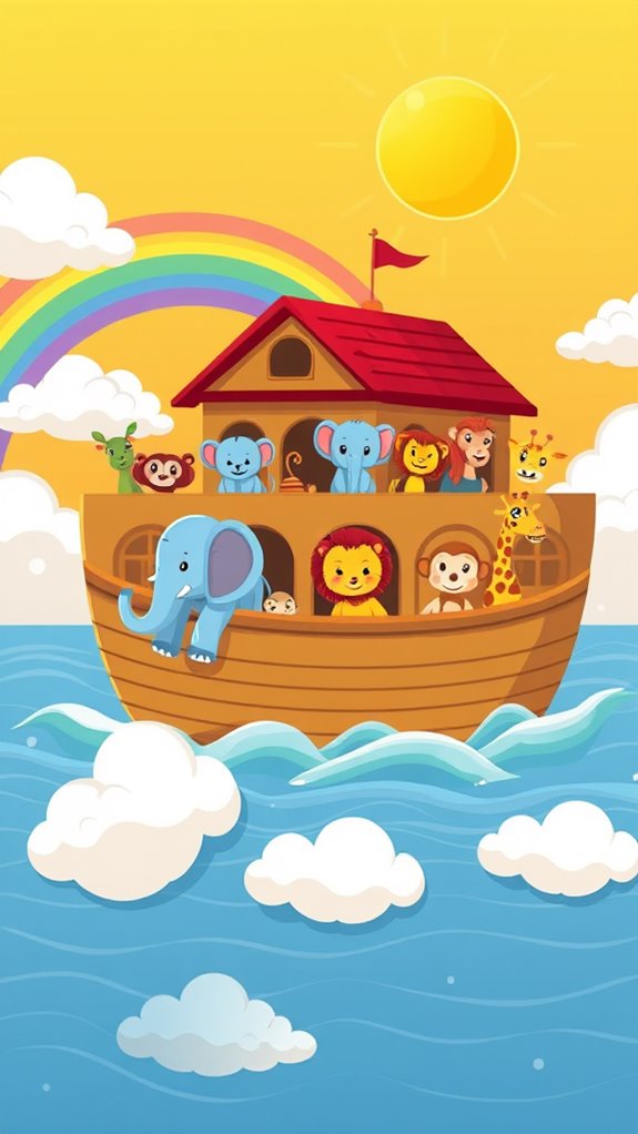 cute cartoon noah s ark