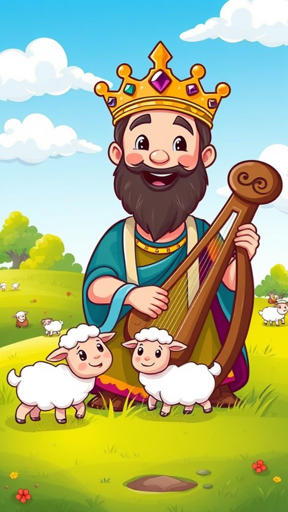 cute cartoon of king david