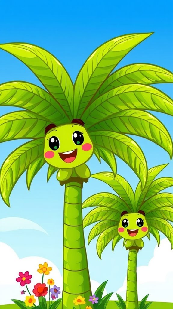 cute cartoon palm clipart