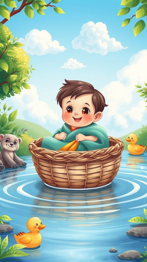 cute illustration of moses