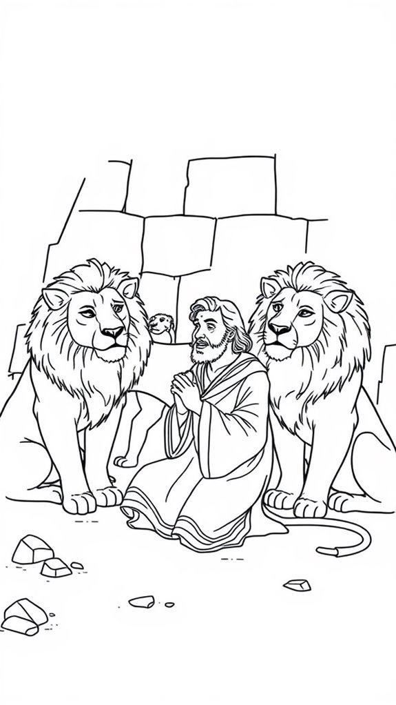 daniel and angels coloring page