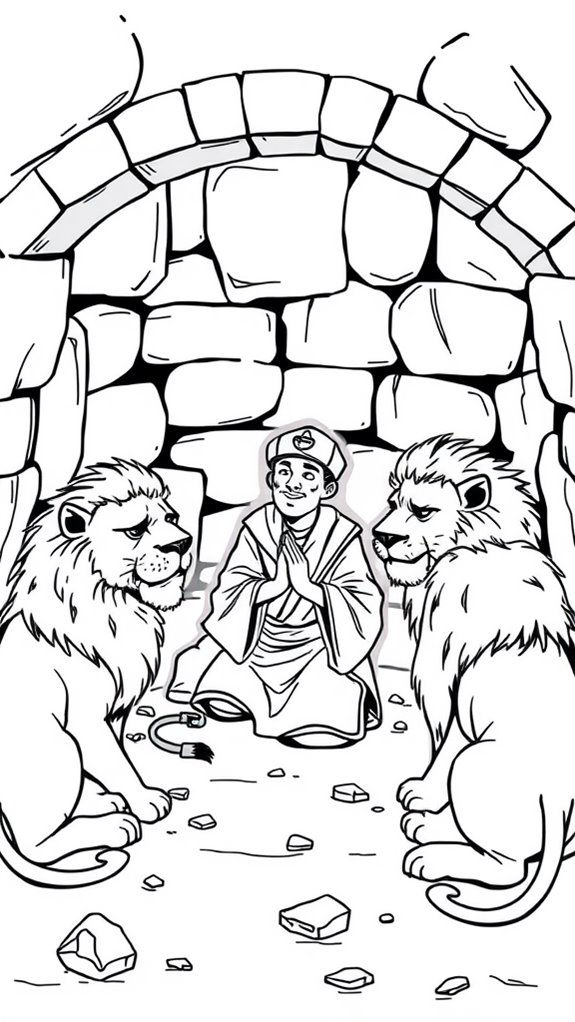 daniel in coloring page