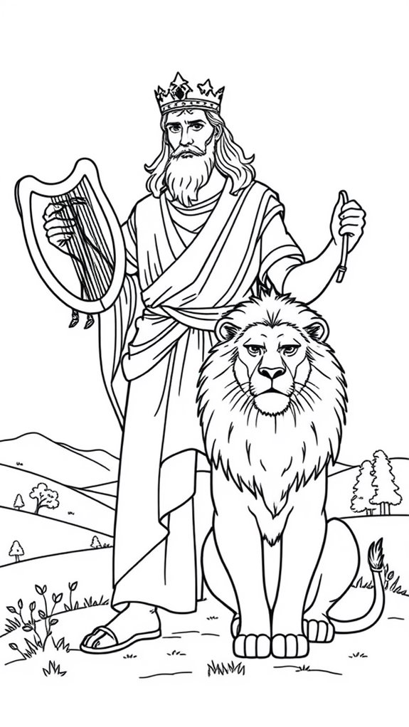 12 King David Coloring Pages - Printable & Free To Download