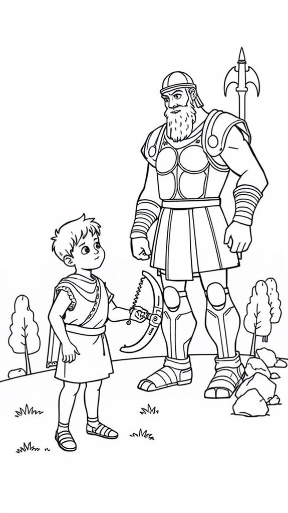 david versus goliath coloring