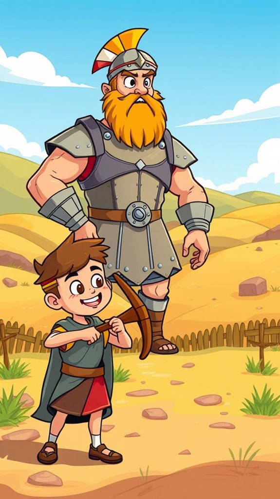 david vs goliath cartoon