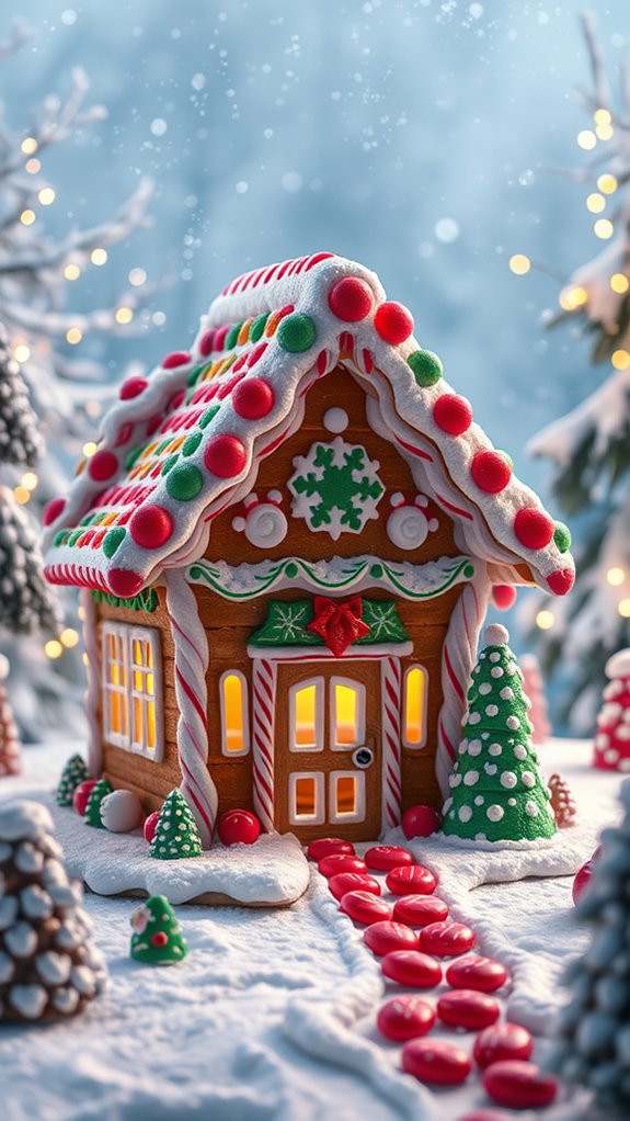 detailed gingerbread house design