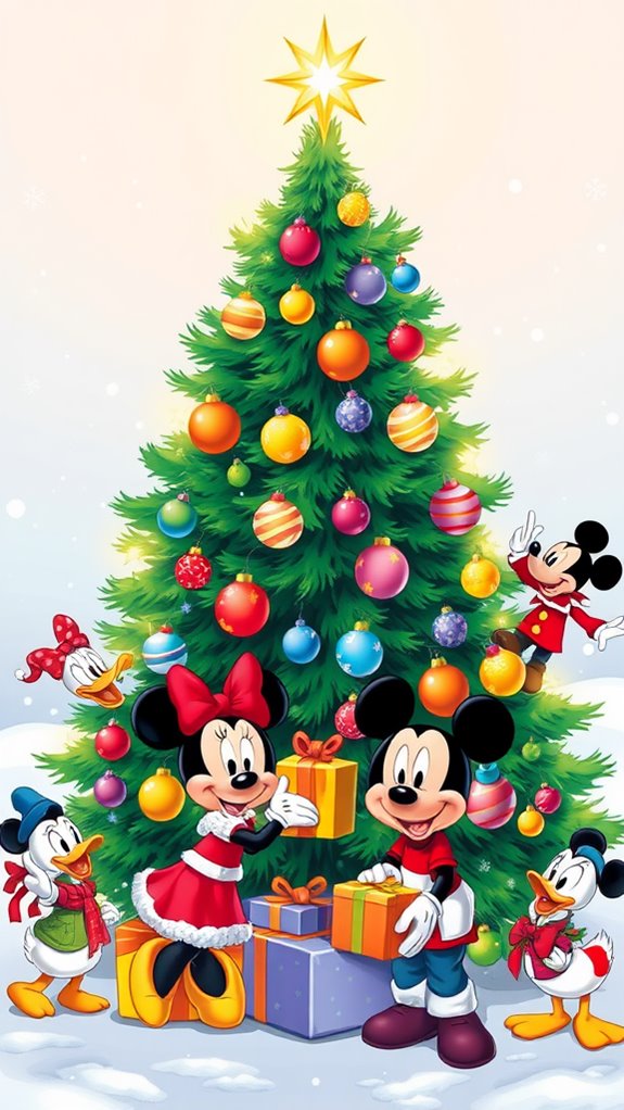 disney characters christmas tree
