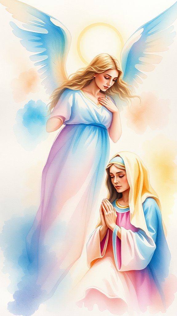 divine encounter in watercolor