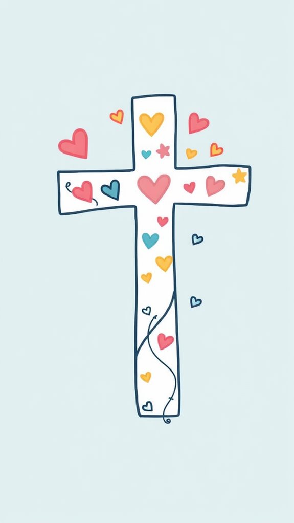 doodle cross clipart design