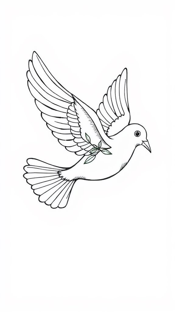 dove coloring page activity