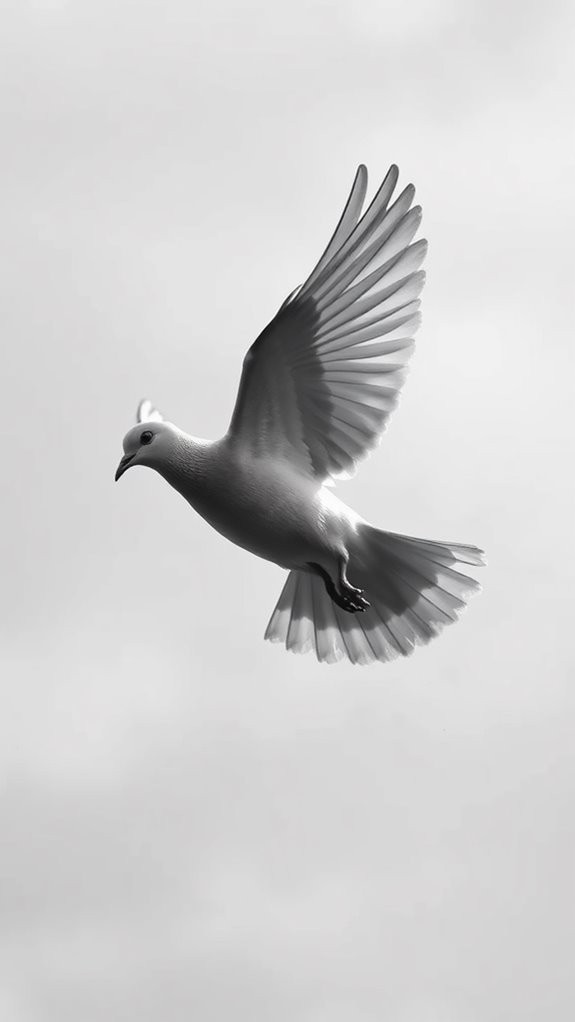 dove image in monochrome
