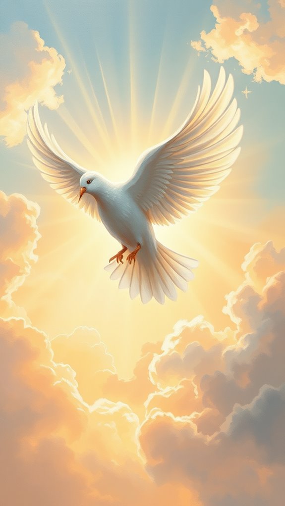 dove imagery oil painting