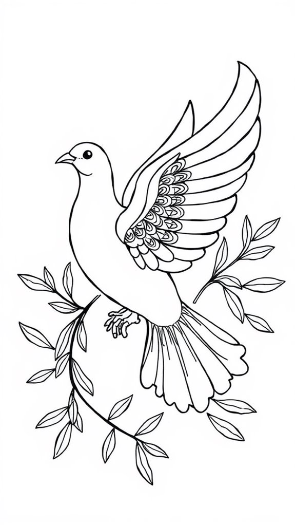 dove of peace coloring activity