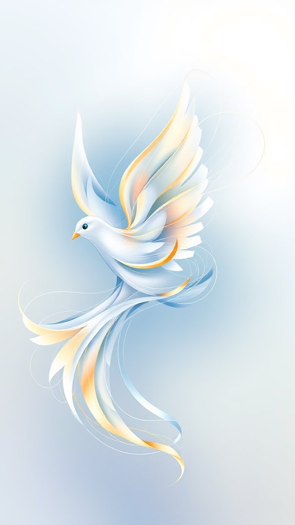 dove silhouette artwork design